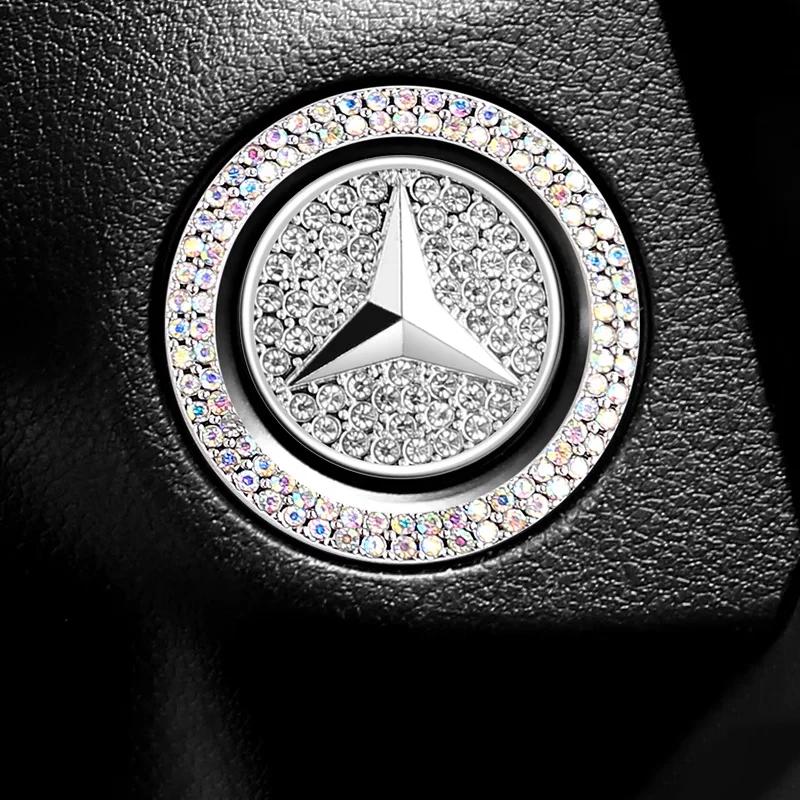 1PC Car Diamond-encrusted Protective Cover Auto Interior Accessories For Mercedes Benz A C E S G Class GLC CLE CLA GLB GLS W177