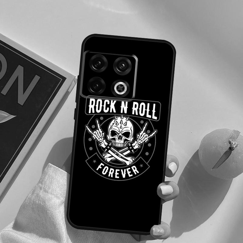 Rock and Roll Skull Case For OnePlus 15 13 12 11 13R 12R 10T 8T 13T OnePlus Nord 5 CE 3 2 4 Lite N20 N30 Cover