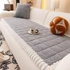Nordic Style Thickened Sofa Cover  New Lamb Wool Autumn Winter Non-Slip Durable Warm Skin-Friendly Straight Row Sofa Cover