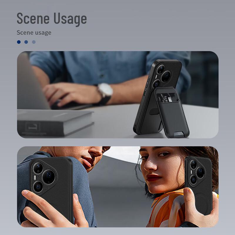 Huawei Pura 90 Pro Magnetische Leder Handyhülle