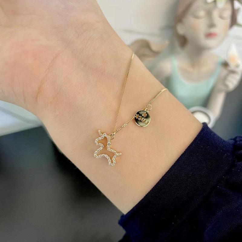 Korean Style Simple Cute Unicorn Clavicle Chain Necklace for Women - Versatile and Trendy Accessory