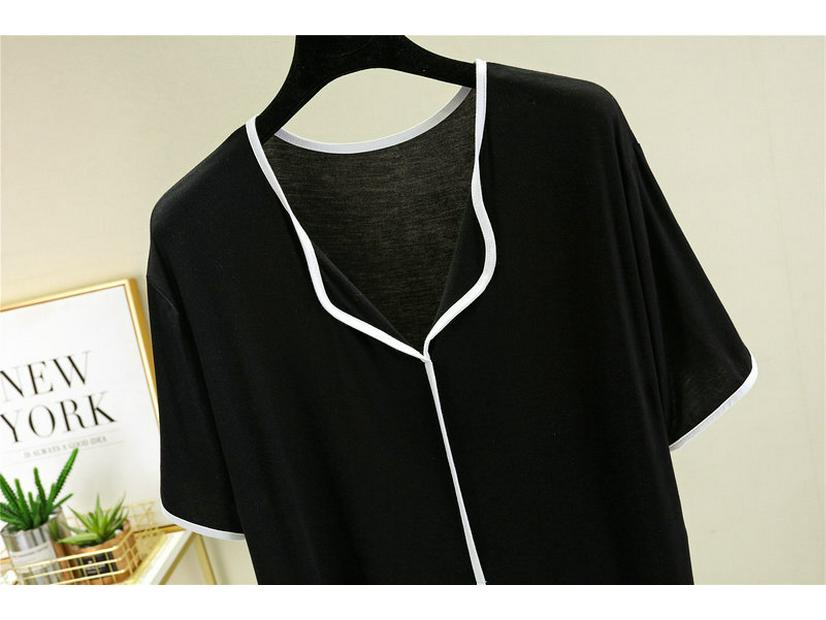 Women's Modal Short-Sleeve Summer Nightdress, Loose Fit, Large Size, Belly-Covering Hem, Lightweight Long Skirt.