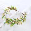 Retro Elf Crown Fairy Leaf Tiara Elf Ears Pendant Forest Garland Women Elven Princess Headpiece Wedding Halloween Hair Jewelry