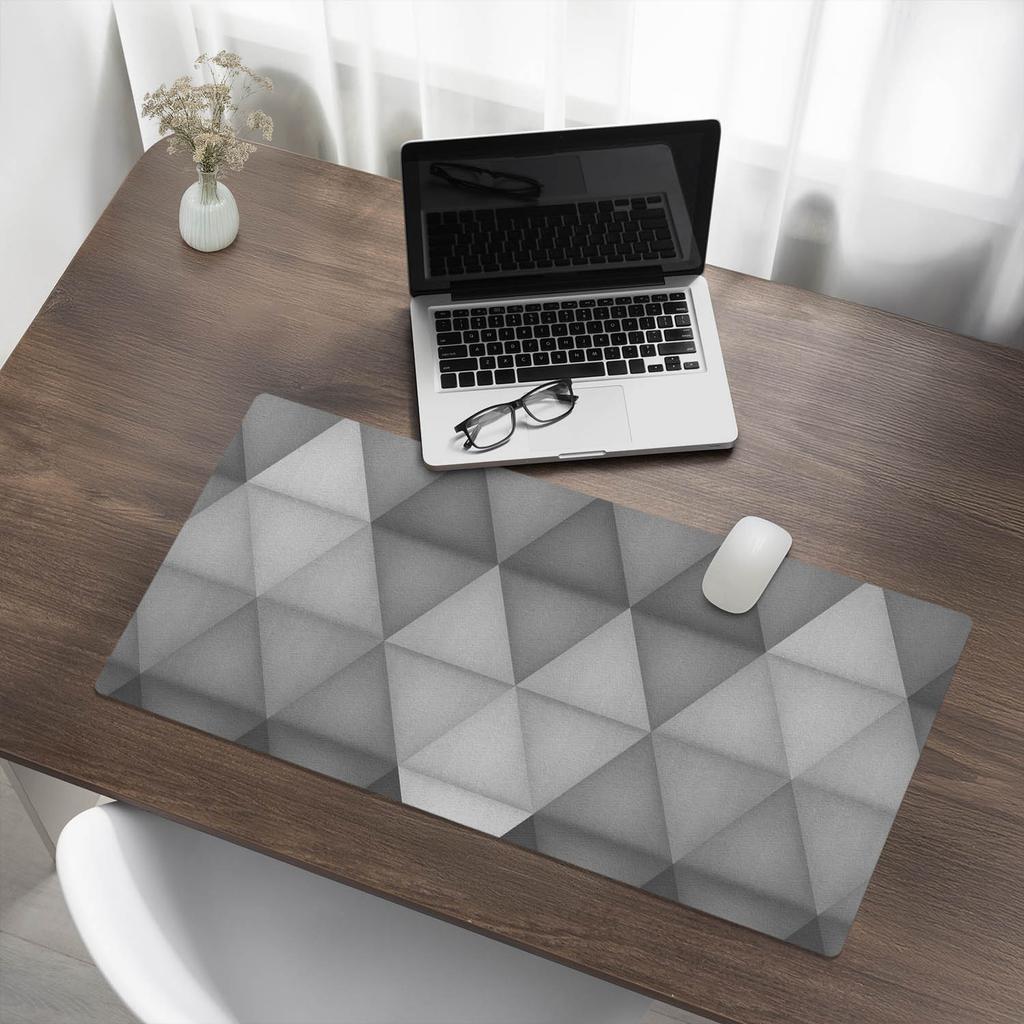 Protective Vinyl Pad for Companies and Offices Geometric Triangles 90x45 Cm