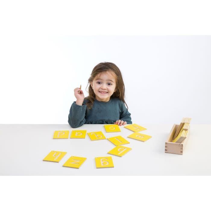 Jeu éducatif - BSM - Minuscules - Bois - Apprentissage des lettres - A partir de 4 ans