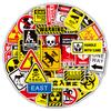 10/30/50/100pcs Cool Cartoon Warning Sign Stickers Creative Danger Banning Graffiti Decals Motorcycle Phone Helmet Sticker Toys