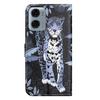 For Motorola Moto G06 4G Case Pattern Print PU Leather Wallet Phone Cover Cross Texture