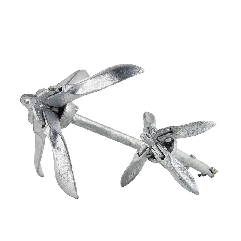 6KG Anchor Yacht Fittings Hot Dip Galvanized North American Hardware Fittings Marine Folding Anchor