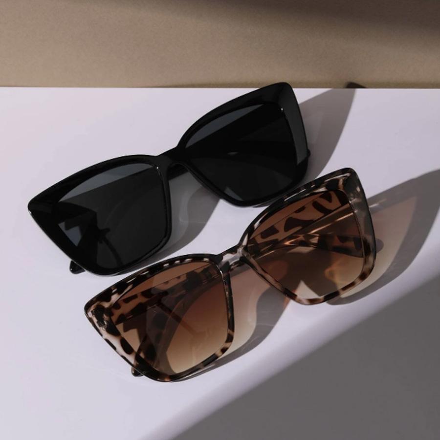 

2 шт. модные женские солнцезащитные очки кошачий глаз для повседневного отдыха на пляже декоративные очки