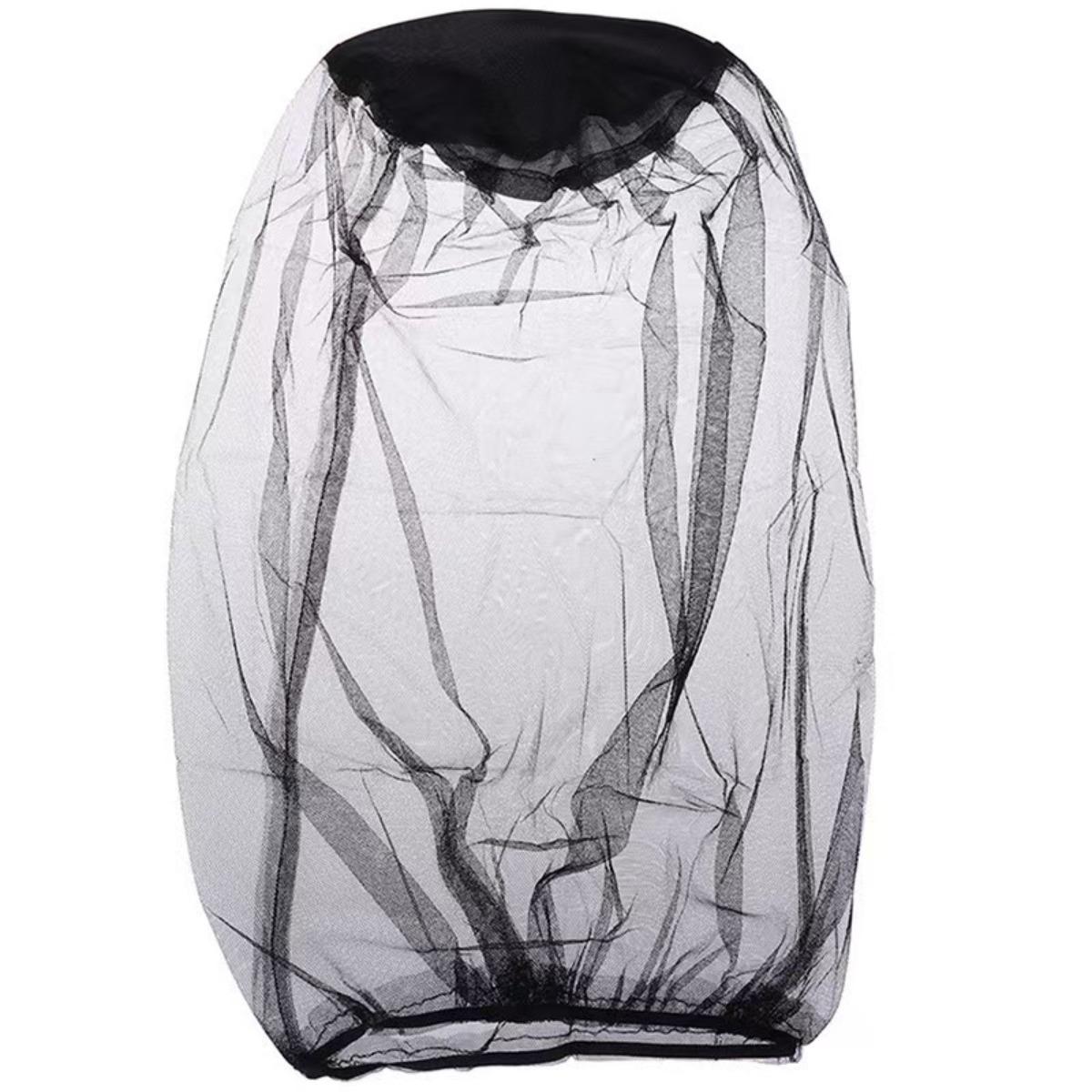 

Oversized Mosquito Net with Detachable Face Cover, Durable Reinforced Mesh, Ideal for Fishing and Hunting чёрный