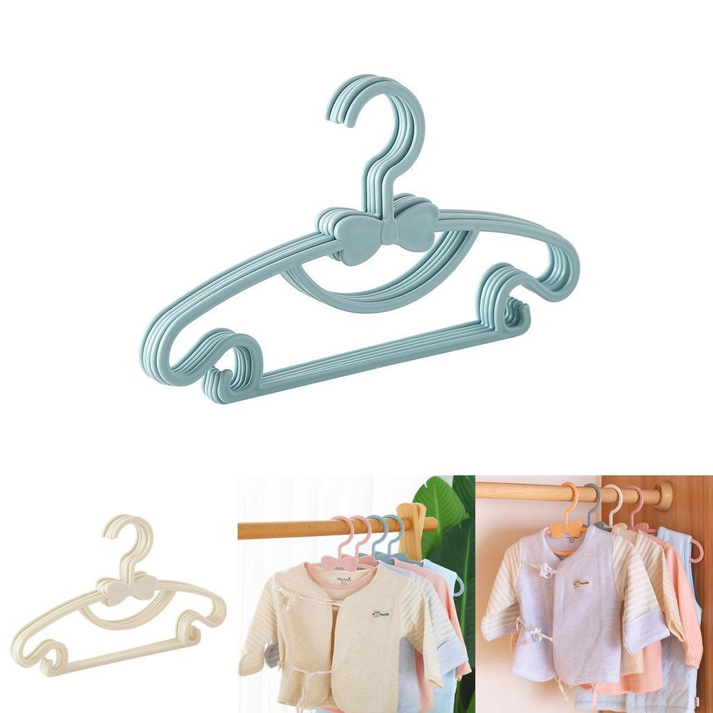 Newborn Clothes Hanger With Plastic Material And Decorative Bow For Baby Room