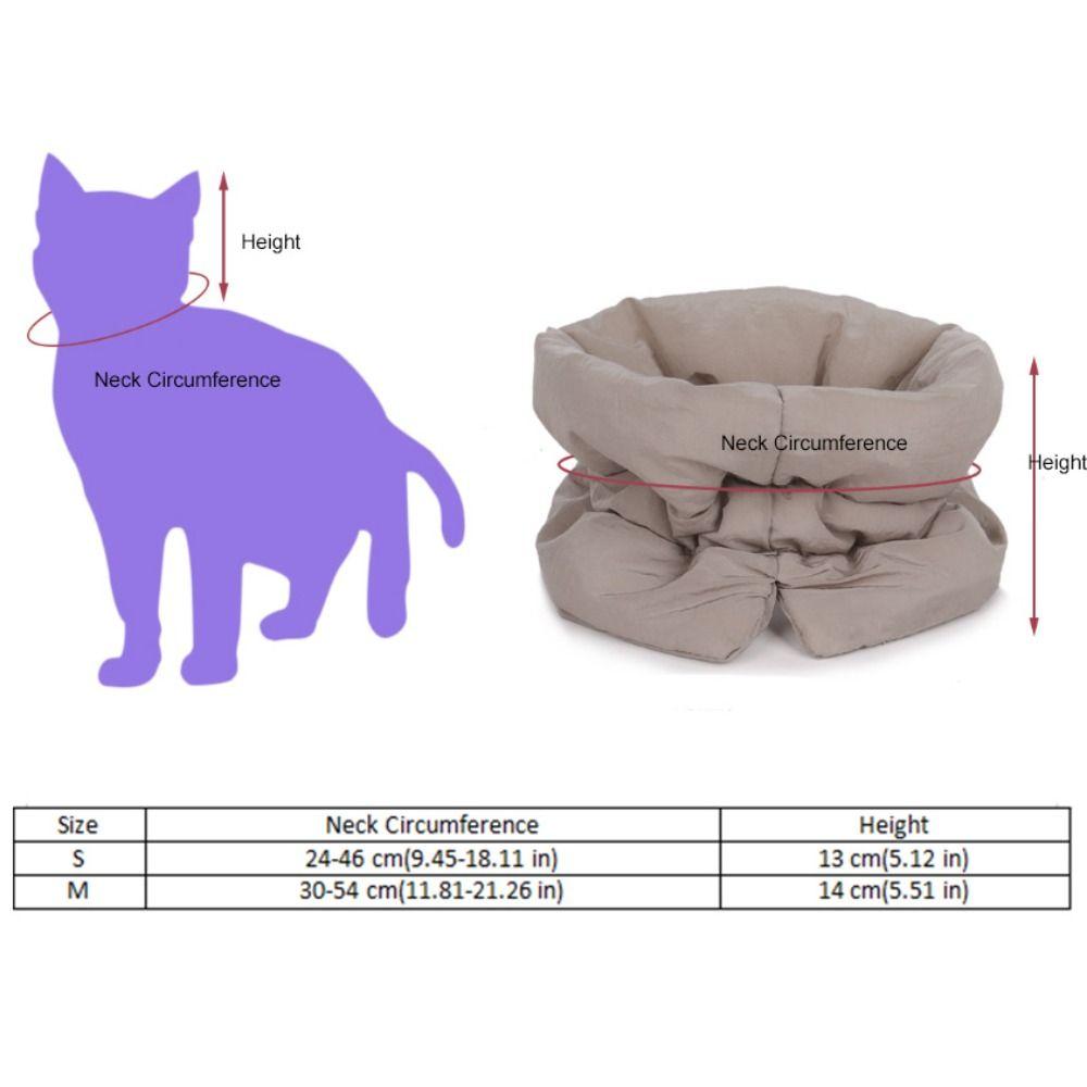 Waterproof Pet Elizabethan Collar Anti-Bite Adjustable Cat Anti Lick Collar Breathable Warm Cat Protection Collars