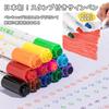 Art Marker Set with Thick Round Pencils for Cartoon Sticker Smooth Color Quick and No Staining for Your Hands 24-Color Water-Based Pens, Kids, Caps,