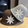 New Japanese-style cute handmade floral fisherman hat for women, sweet and fashionable bucket hat for spring and summer, sun protection and UV