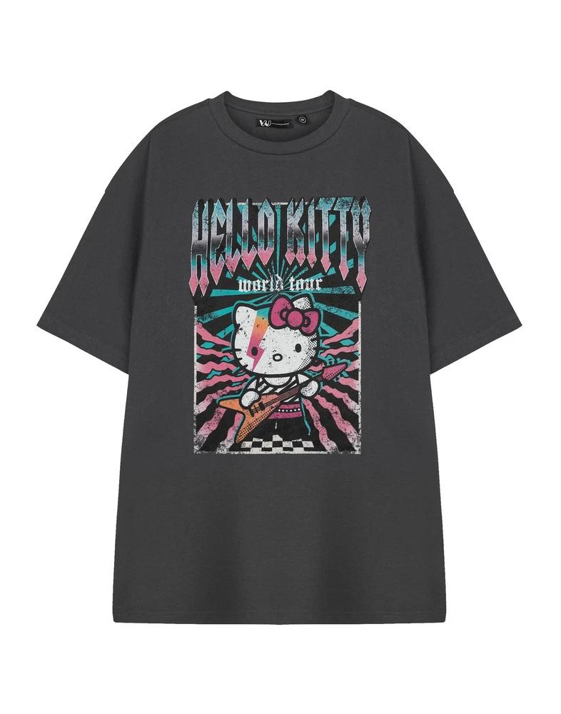 Hello Kitty Short Sleeved TShirt womens Charcoal Official Merch M