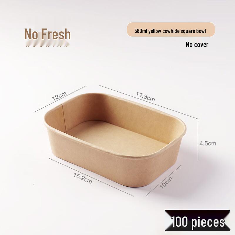 Food-Grade Disposable Lunch Containers 580ml