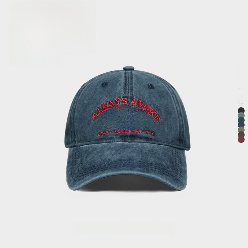 Retro Wash Cotton Baseball Cap With Wide Brim For Sun Protection And Unisex Style
