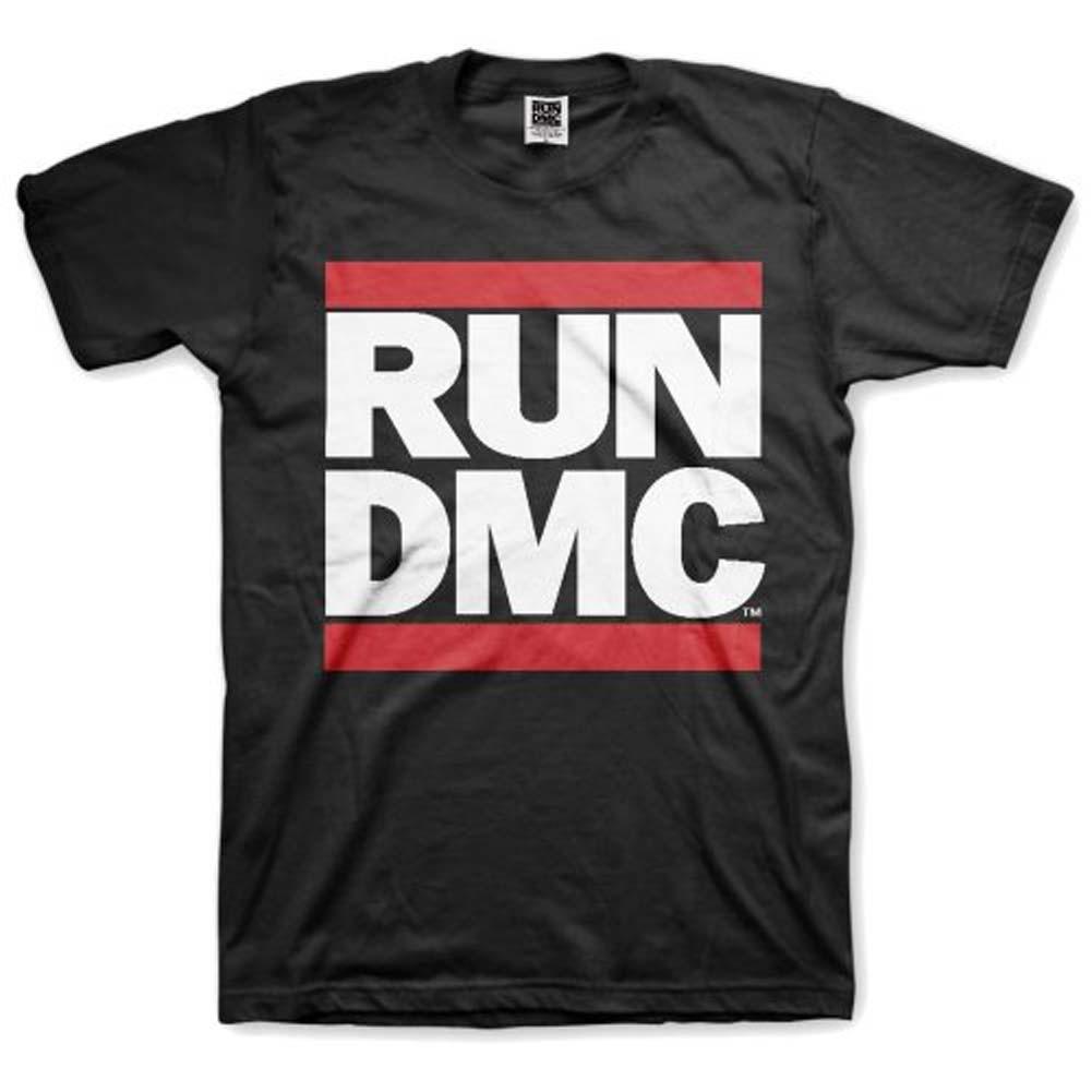 Men s Run DMC Logo T-shirt Medium Black 2XL