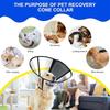 Adjustable Dog Cone Collar Post Surgical Care Soft Plastic AntiChew Licking Neck Guard For Large Breeds Wound Healing