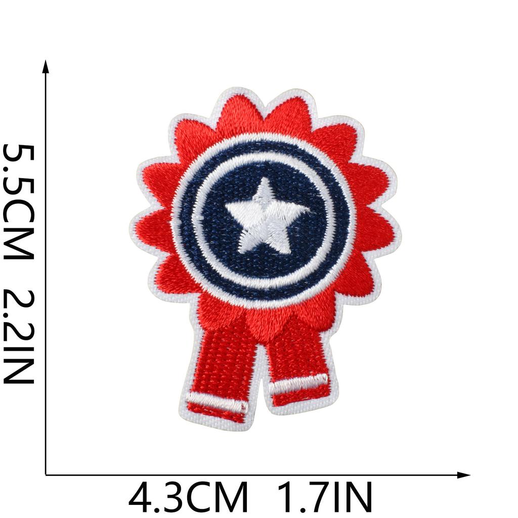 Independence Day Theme Embroidery Cloth Sticker Cartoon Fireworks Clothes Holiday Decoration National Day Patch Sticker Ironing