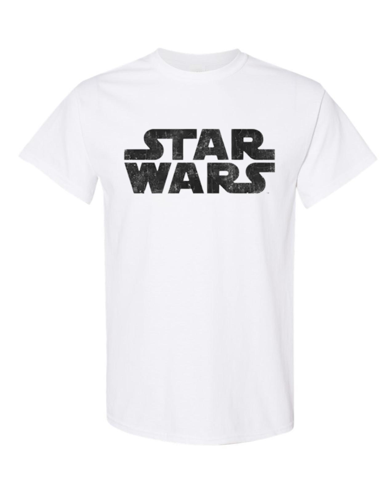 STARWARS MENS GRAPHIC LOGO T SHIRT WHITE XXXL