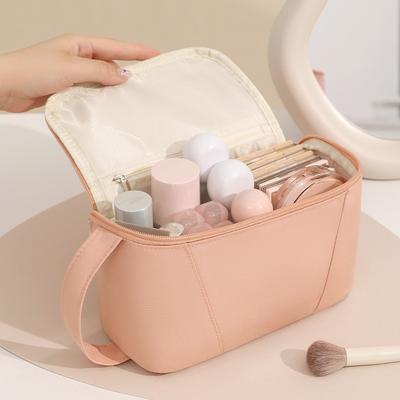 Large Opening Toiletry Bag, Large Capacity Bathroom Cosmetic Storage Bag Travel Makeup Brush Storage Wash Cosmetic Bag Men Women