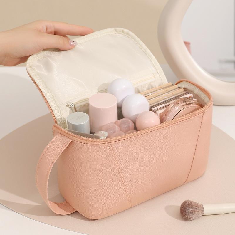 New large opening toiletry bag, large capacity Bathroom cosmetic storage bag, travel storage cosmetic bag Men Women Makeup Case