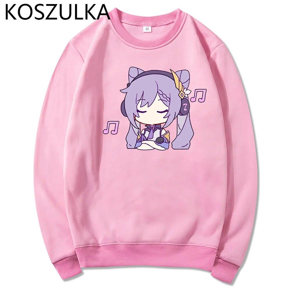 Hot Genshin Impact Hoodie Women Unisexga Harajuku Kawaii Keqing Hoodie Unisex Graphic Winter 2022 Game Sweatshirt Pullover Sudadera
