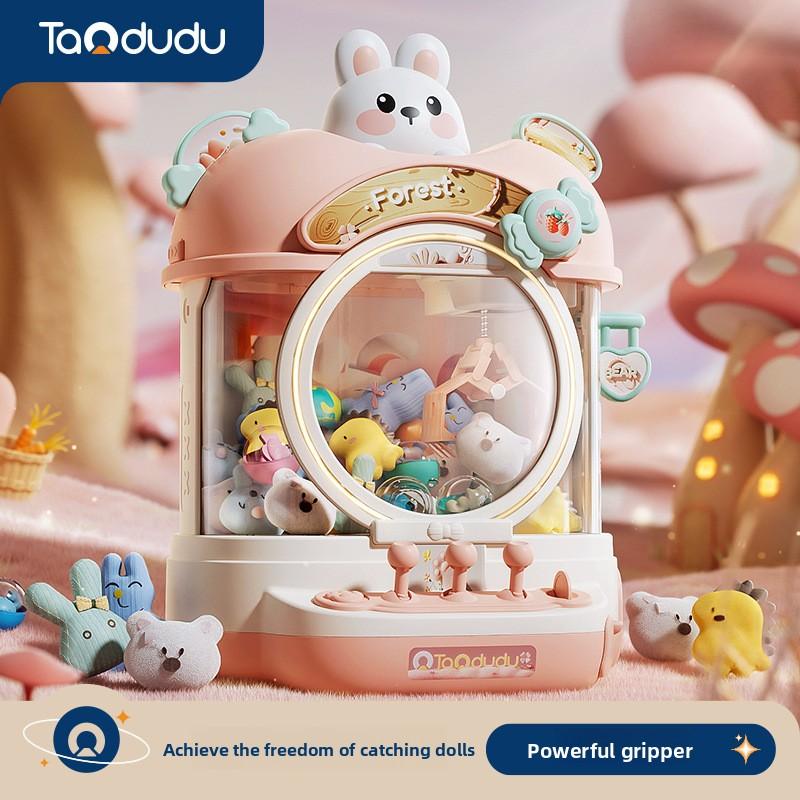 Non-Toxic Diy Doll Machine Kids Coin Operated Play Game Mini Claw Catch Toy Crane Machines Music Doll Children Xmas Gifts Toy Children Gril