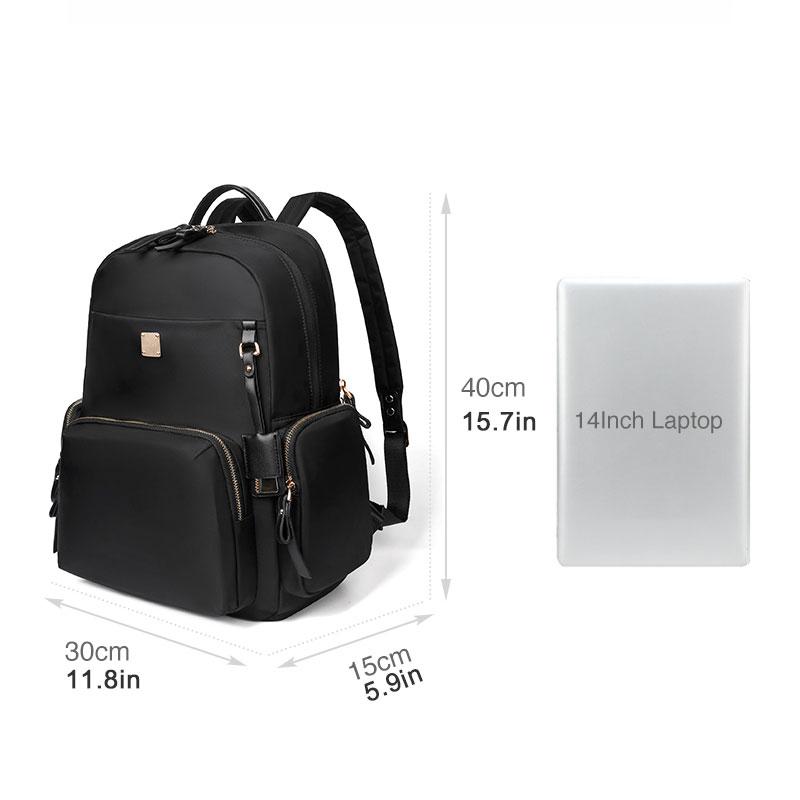 Female Backpack Breathable Waterproof Wear-Resistant Anti-Theft Business Office Bag14 Inch Laptop Backpack