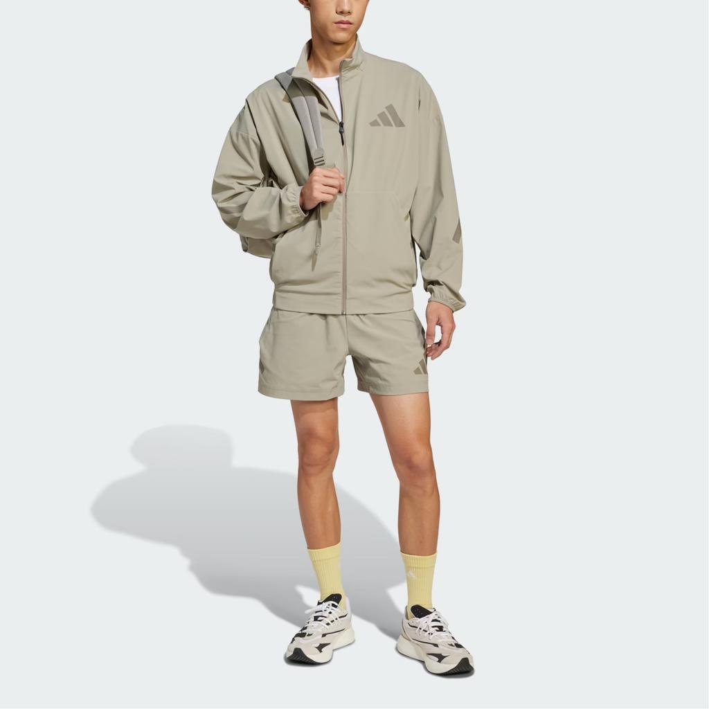 Adidas Z.N.E. Woven Shorts Fashion Comfortable Drawstring Simple Casual Shorts Men Shorts Light-Brown JN9024