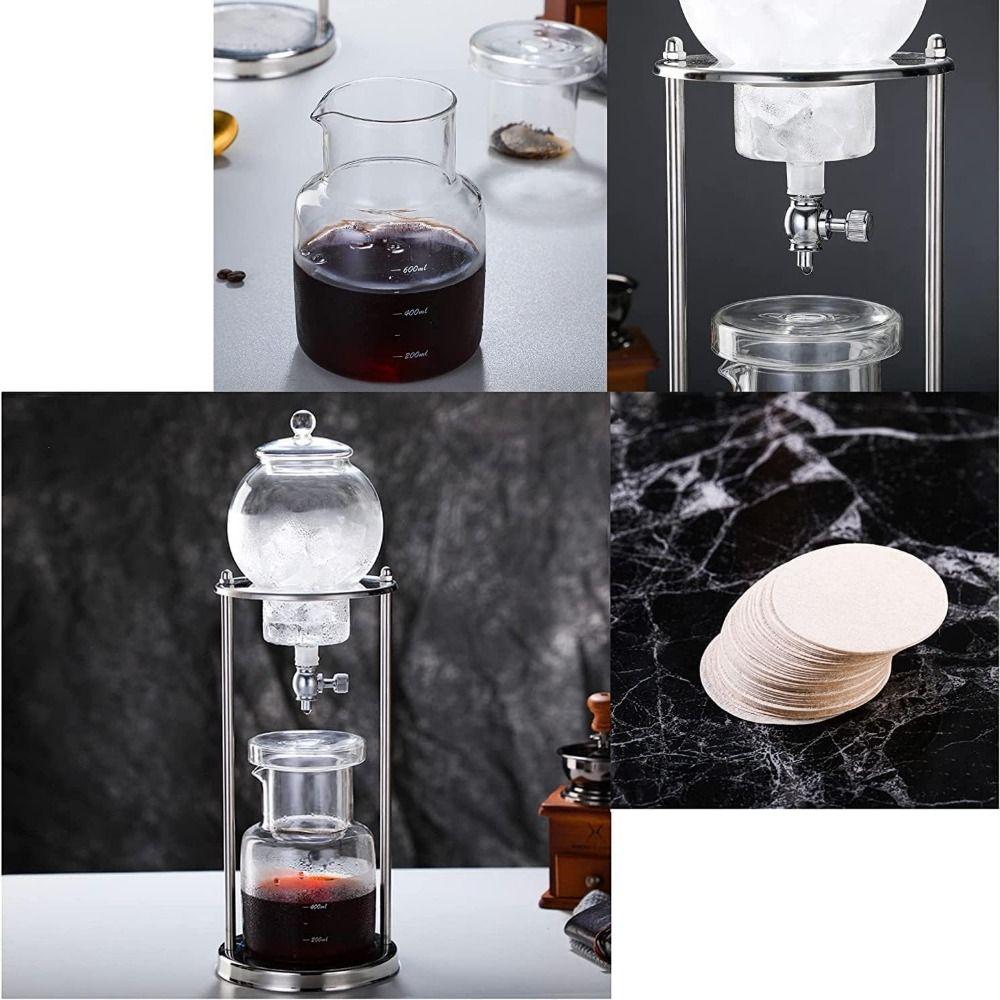 Borosilicate Glass Ice Dripper Coffee Maker 600ml Cold Brew Tower  Coffee Lover Gift