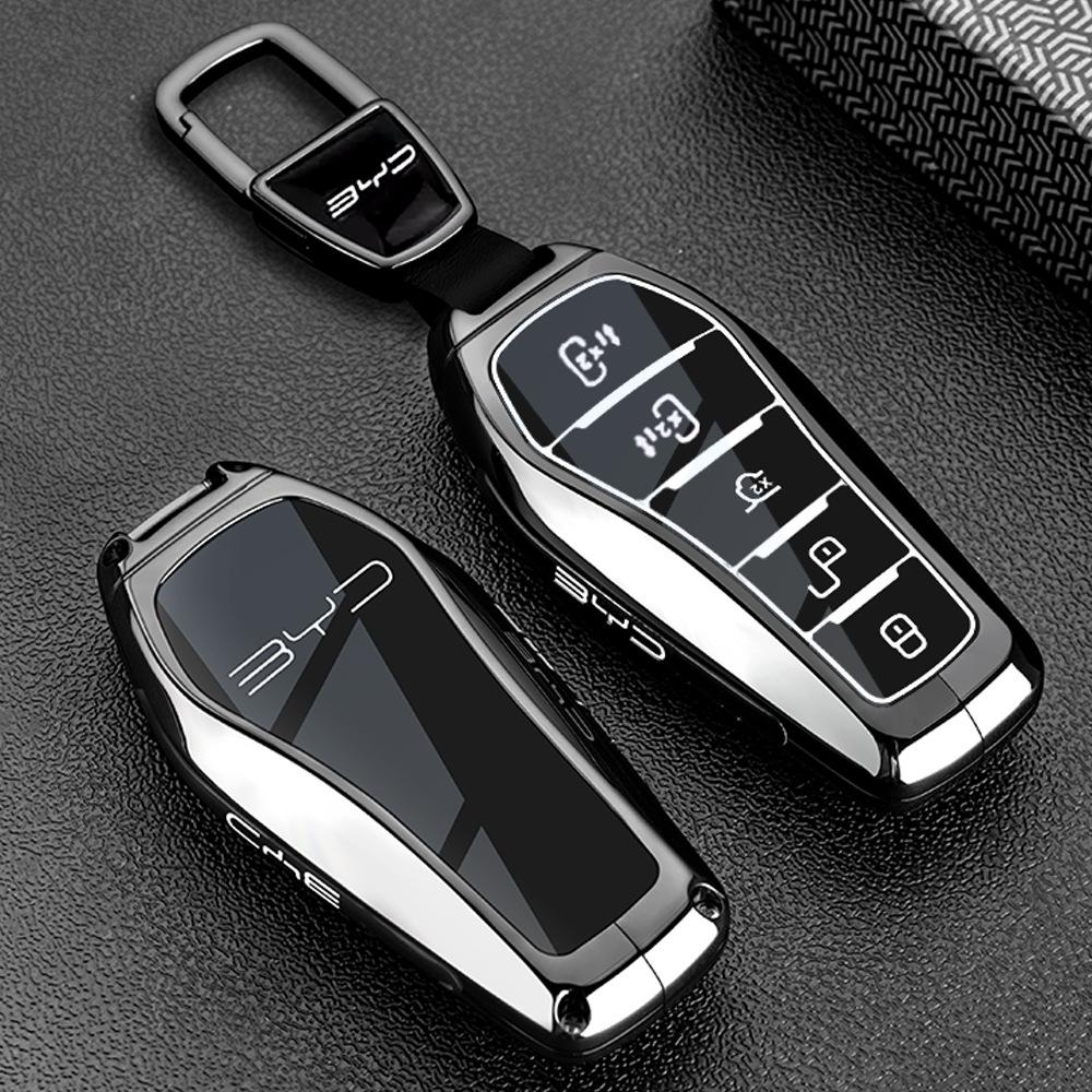 Car Zinc Alloy Tpu Key Case Holder Cover For Byd Xia Summer 5Buttons Key Interior Accessories