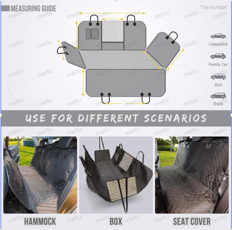 Чехол для сиденья автомобиля для домашних животных, водонепроницаемый переноска для домашних животных, гамак, защитный коврик для заднего сиденья автомобиля, переноска для собак