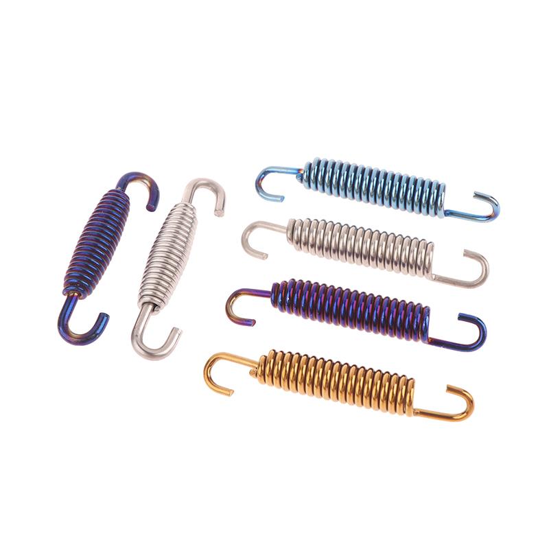 2 Stücke Edelstahl Universal Schalldämpfer Auspuff Quellen Stretch Federhaken Motorrad Auspuffanlage Schalldämpfer Quellen
