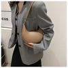 Trendige Minimalistische Rundnaht-Achseltasche aus Kunstleder Damen Hochwertige Einzel-Schulter-Handtasche