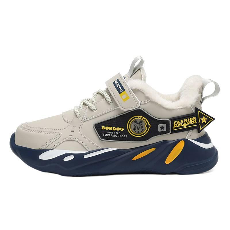 Babu bean boys cotton shoes winter velvet thickened warm sports shoes two cotton shoes thin velvet casual shoes nationwide free shipping