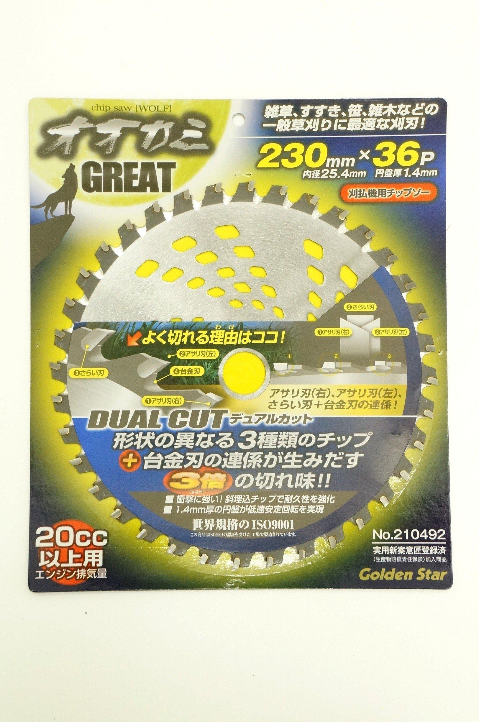 

Kinboshi BPS Tipped Saw Wolf Great 230 x 36P 210492 (with BP)