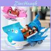 Interactive Cartoon Aircraft Toy With Rotating Lights And Music