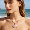 Enamel Shell Pendant Necklace, Faux Pearl Shell Charm Necklace, Summer Beach Necklace, Seaside Vacation Jewelry for Women