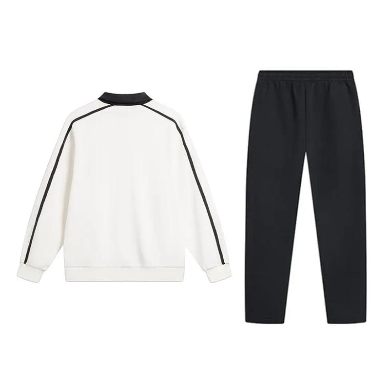 Li-Ning American Vintage Trendy Warm Comfortable Versatile Pullover Half-Zip Long Sleeve Sweatshirt Casual Sports Set AWDU919-1-AKL75-5