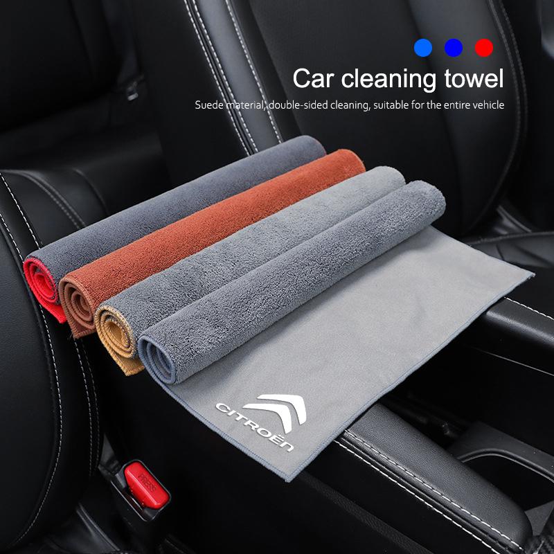 Car Cleaning Towels Auto Wash Cloths Dust Removal Wipes For Citroen e-C3 e-C4 X C5X C3 Cactus Picasso C-Crosser C6 C-Elysee C2