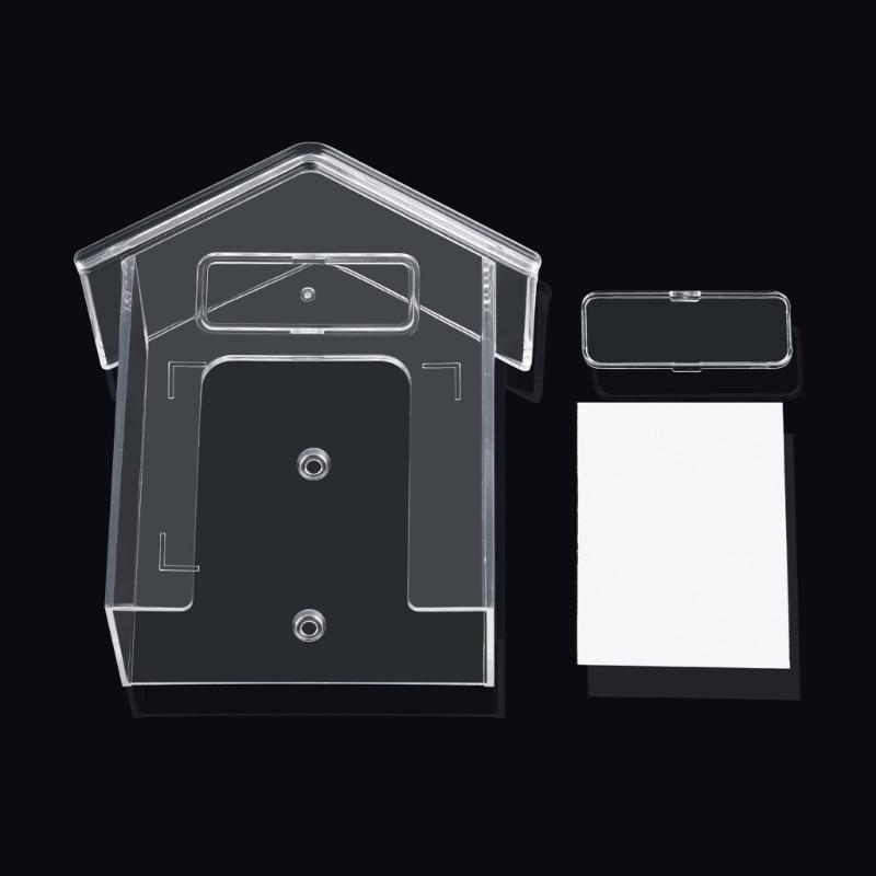 Wireless Doorbell Waterproof Cover Clear House Shape Doorbell Rain Cover Plastic Doorbell Protector Box Cover
