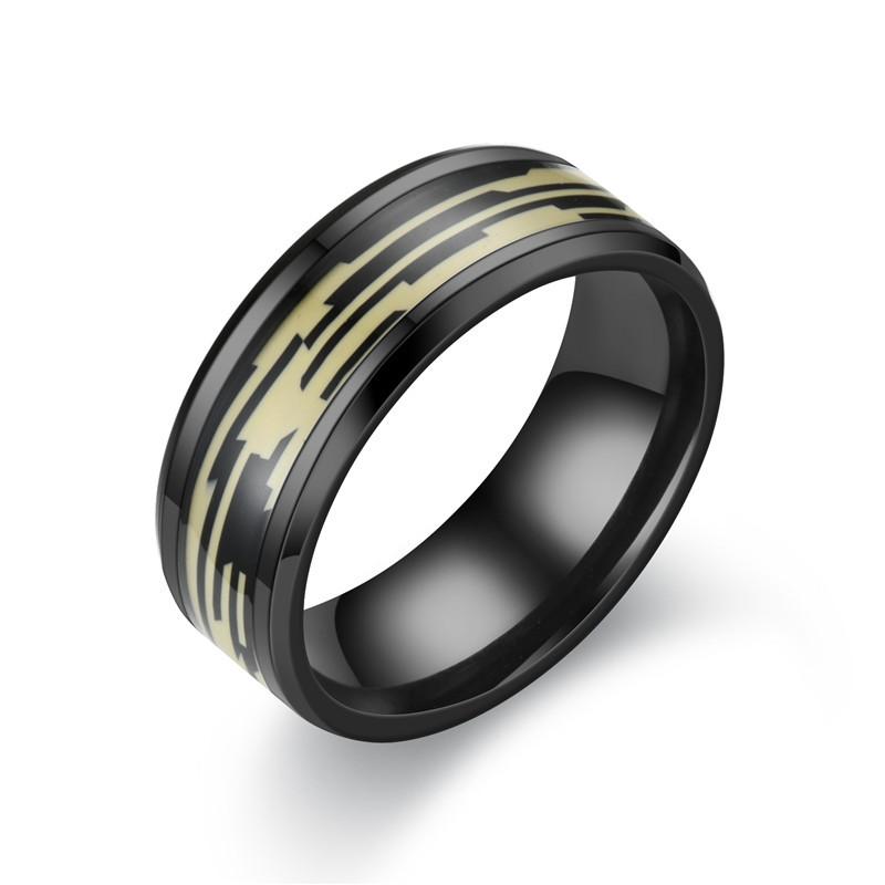 Klassischer Edelstahl Eleganter Eleganter Und Bunter Ring Für Paar Frauen Männer Schmuck Zubehör Größe 6-13 13 black