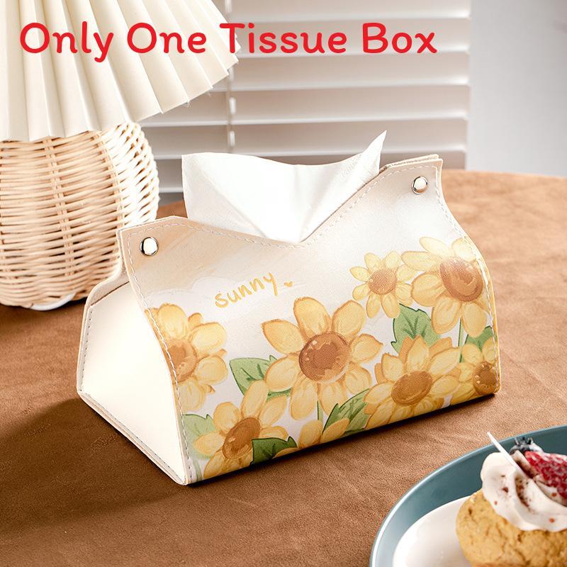 Modern Leather Tissue Box For Living Room And Car And Multi Use Features