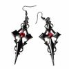 Ins Same Paragraph European and American Temperament Earrings Exaggerated for Cross for Rhinestone Earrings Goth Punk Ea