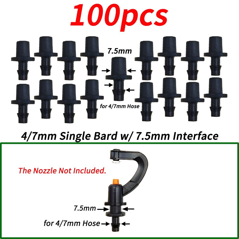50-200PCS Durable 1/4'' C-type Hook Fixed Stem Support Holder Stakes for 4/7mm Hose Flowerpot Drip Irrigation Fitting Greenhouse