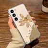 Phone Case For Samsung S24 S25 Ultra A35 A34 A24 A05 A04 4G A25 5G Matte Soft Golden Lotus Leaves Are Beautiful Case