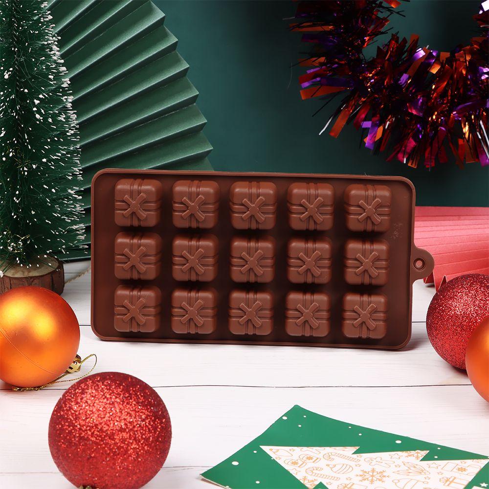 Pastry Decorating Handmade Silicone Chocolate Mold 3D Mould Cooking Baking Tools Christmas Gift Box