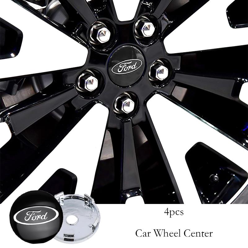 WEHO2 4PCS 60mm Car Wheel Center Hub Caps Rim Badge Cover For Ford Mustang Focus MK7 Mondeo Mk4 Fusion Kuga Transit Escape Accessories